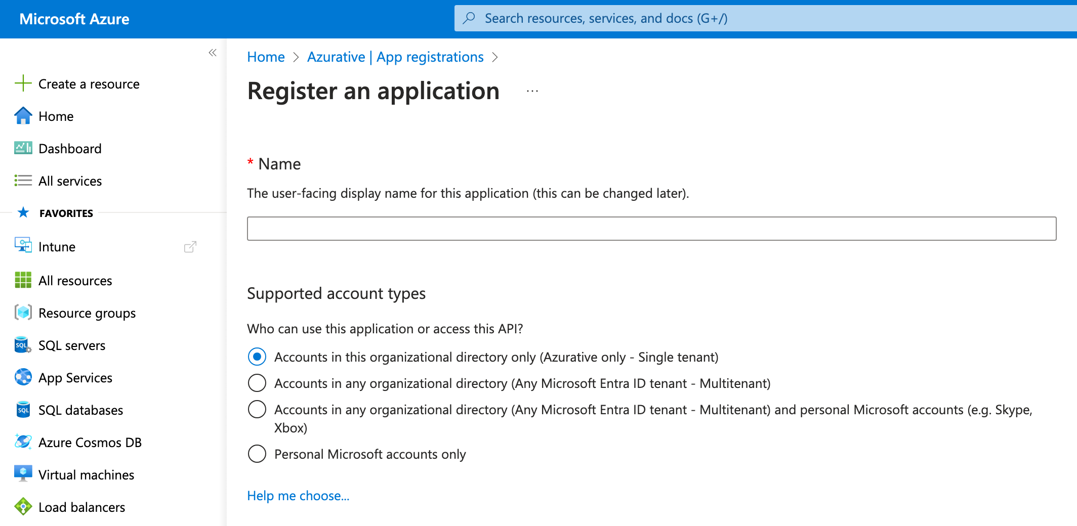 Creating a microsoft entra id app registration for azure function