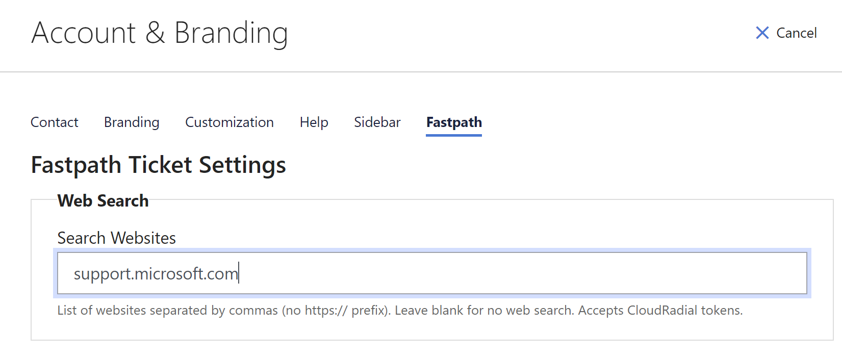 Configuring Global Search (Fastpath) – CloudRadial